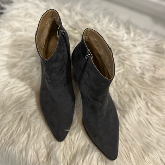 Charcoal Suede Ankle Boots - Picture 3 of 6